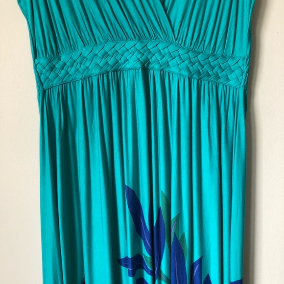 Tropical Braided-Waist Sleeveless Maxi Dress - Picture 6 of 15